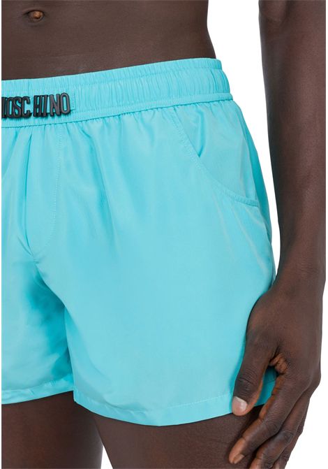 Boxer mare in nylon Black Lettering Moschino | A4241 93010314